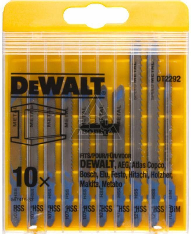 DeWALT - Zaagbladenset - 10 Stuks - Voor Metaal - Diverse Specificaties