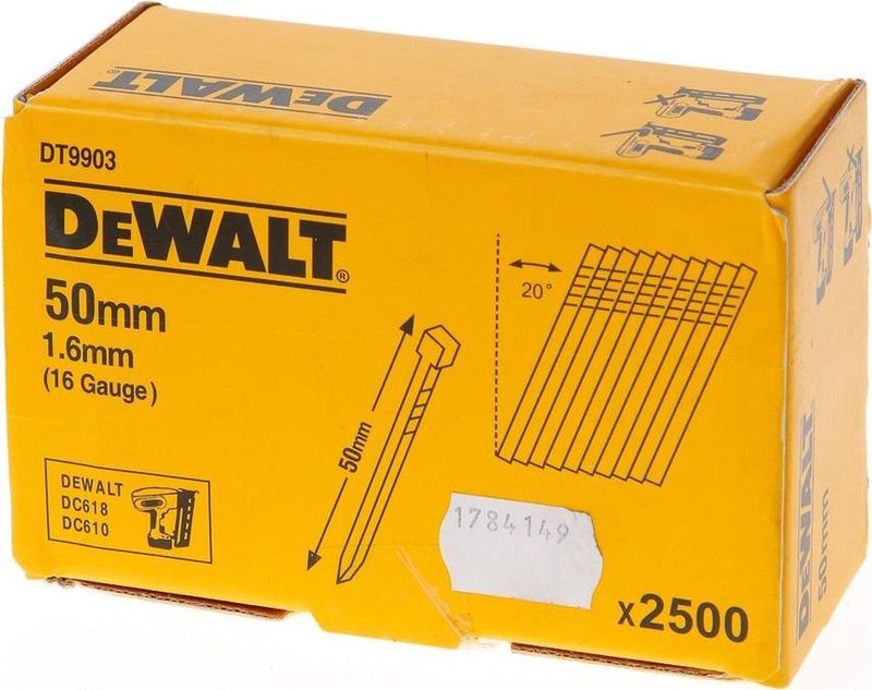 DeWalt Spijkers zonder kop 50mm DT9903 - 2500 Stuks