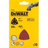 DeWalt - Deltaschuurpapier - K60 - 93x93mm - 10 Stuks