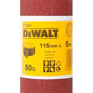 DeWALT DT3581 P80 Schuurpapier, rol 5m x 115.