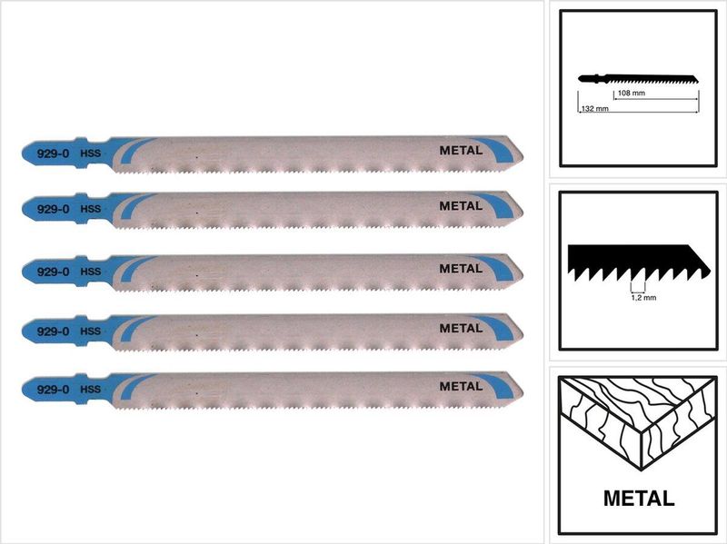 DeWalt - DT2085-QZ - Decoupeerzaagblad HCS - Metaal - 5 Stuks