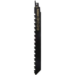 DeWalt DT2420-QZ Bi-metaal reciprozaagblad, lengte: 240 mm, tanddiameter: 12,7 mm, wolfraamcarbide lemmet voor het snijden van celbeton, rotzegel en vezelcement tot 150 mm