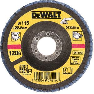 DeWALT DT3258 Schuurpapier - Gebogen - 115mm - Korrel K120