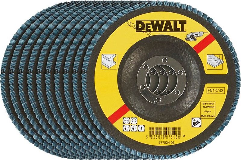 DeWALT - Schuurlamellenschijf - Metaal - Ø115mm - Zirkoniumkorrels