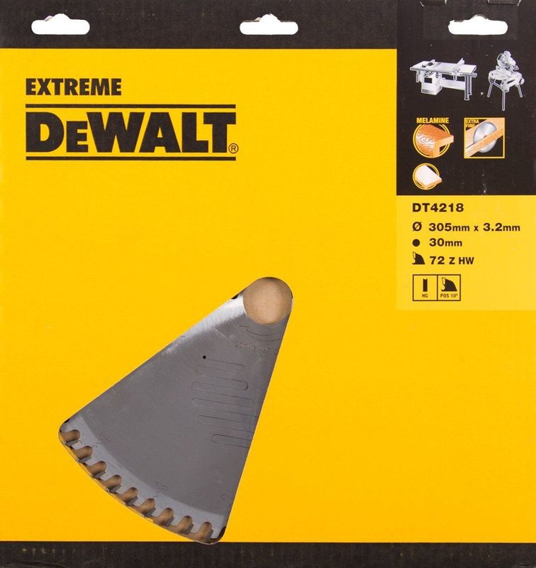 DeWalt - DT4218-QZ - Cirkelzaagblad 305x30x72t - Holle Tand - Positief 10°