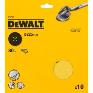 DEWALT DT3169-QZ Schuurschijf - Ø225mm - K80 - 10x Schuurpapier
