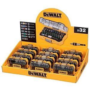 Dewalt Schroevendraaierbitset 32-delig (display met 12 dozen, bits met snelwissel-bithouders, compatibel met T STAKC, verschillende kleuren gesorteerd) DT7969M-QZ