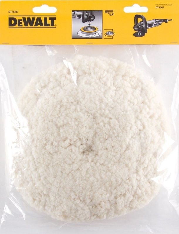 DEWALT - DWP849X - Klittenband Polijstpad - 180mm - Lamswol