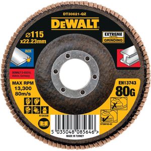 DeWalt - DT30621-QZ - Lamellen Schuurschijf - 115mm - Zirconium - 80G