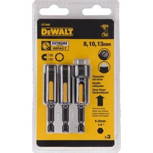 DeWALT DT7460 IMPACT magnetisch zeskantdop 8, 10, 13 millimeter DEW-DT7460-QZ