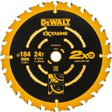 DeWalt DT10302 Extreme Cirkelzaagblad - 184 x 16 x 24T - Hout (Met nagels)