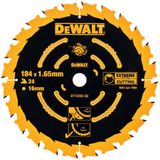 DeWalt DT10302 Extreme Cirkelzaagblad - 184 x 16 x 24T - Hout (Met nagels)