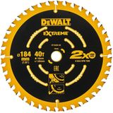 DeWALT DT10303 Cirkelzaagblad - 184mm - 40T - Hout met Nagels