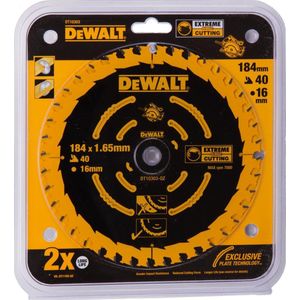 DeWalt Accessoires Cirkelzaagblad 184x16x40 - Finis - Kerf 1,65mm - DT10303-QZ - DT10303-QZ