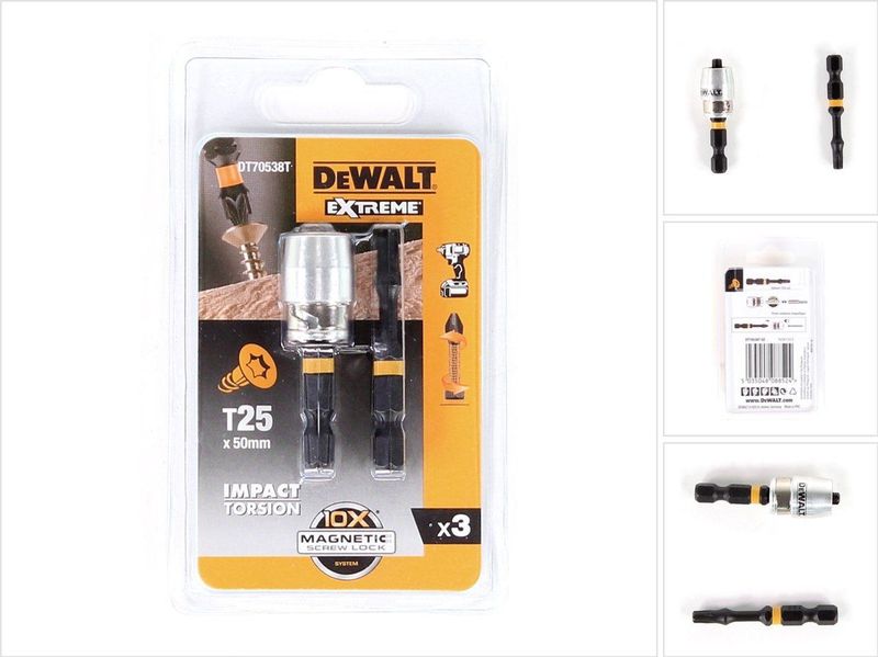Dewalt - Extreme Flextorq - Schroevendraaierbitset - 50 mm - 3 Stuks