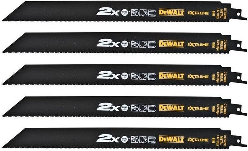 DeWALT - Bimetaalzaagblad - 305 mm - 5 Stuks - HCS-Legering