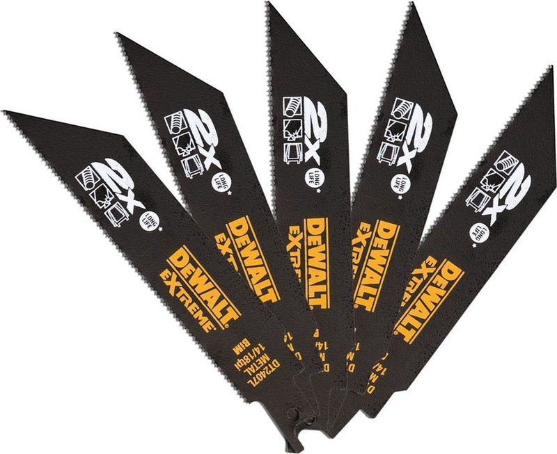 Dewalt - Extreme - Bi-metalen Reciprozaagbladen - 152 mm - 5 Stuks