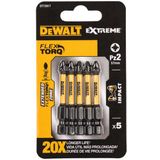 Dewalt - Extreme Impact Torsion Schroefbits - 57mm - PZ2 - 5 Stuks