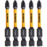 Dewalt - Extreme Impact Torsion Schroefbits - 57mm - PZ2 - 5 Stuks