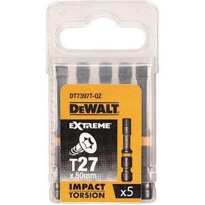 DeWALT DT7397T Extreme Impact Torsion Schroefbits T27 50mm 5 Stuks