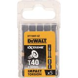 DeWALT DT7399T Extreme Impact Torsion Schroefbits T40 50mm 5 Stuks