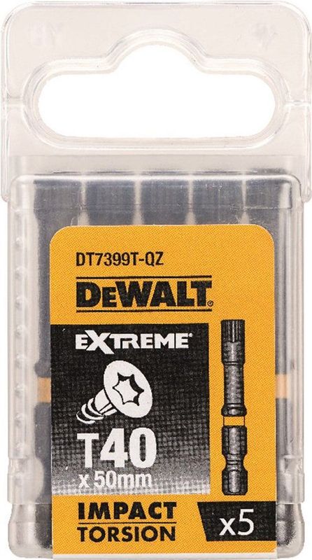 DeWALT DT7399T Extreme Impact Torsion Schroefbits T40 50mm 5 Stuks