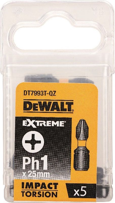 Dewalt - Extreme Impact Torsion Schroefbits - 25mm - 5 Stuks