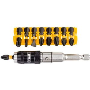 DeWALT DT70518T 10-delige Impact Torsion Schroefbitset + Zwenkbare bit tip houder