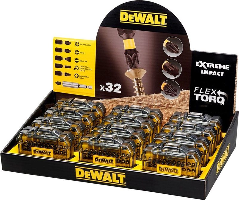 DeWALT DT70523TM - Bitset 32-delig - Robuuste Opslag - Geschikt voor Slagmoersleutels
