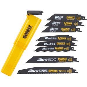 DeWALT DT2443L 8-delige set reciprozaagbladen in stevige opbergcassette