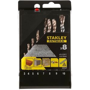STANLEY STA56068-QZ cassette met 8 boren voor steen met 3-zijdige schacht Ø 3-10 mm