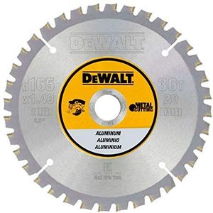 DeWALT Cirkelzaagblad Voor Aluminium - Ø 165mm Asgat 20mm 36T - DT1911-QZ