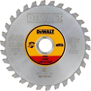 DeWALT Cirkelzaagblad voor Staal | Ø 140mm Asgat 20mm 30T - DT1923-QZ