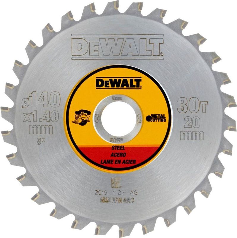 DeWALT DT1923-QZ - Cirkelzaagblad - Ø 140mm - Asgat 20mm - 30T