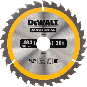 DeWalt Accessoires Cirkelzaagblad 184x30x30t, positief 10°, kerf 2,6mm - DT1942-QZ