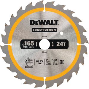 DeWalt - DT1949-QZ - Cirkelzaagblad - 165mm - 24 Tanden - Hout