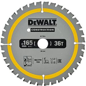 DeWALT Cirkelzaagblad voor Hout | Construction | Ø 165mm Asgat 20mm 36T - DT1950-QZ