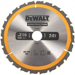 DeWALT Cirkelzaagblad Voor Hout - Construction - Ø 216mm Asgat 30mm 24T - DT1952-QZ