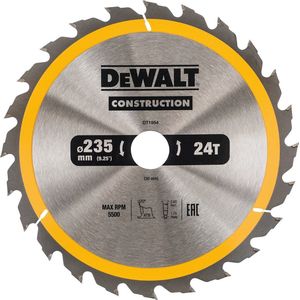 DeWALT Cirkelzaagblad voor Hout | Construction | Ø 235mm Asgat 30mm 24T - DT1954-QZ