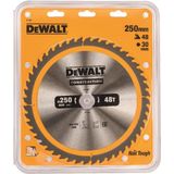 DeWalt DT1957 Extreme Cirkelzaagblad - 250 x 30 x 48T - Hout (Met nagels)
