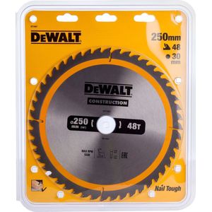 DeWalt DT1957 Extreme Cirkelzaagblad - 250 x 30 x 48T - Hout (Met nagels)