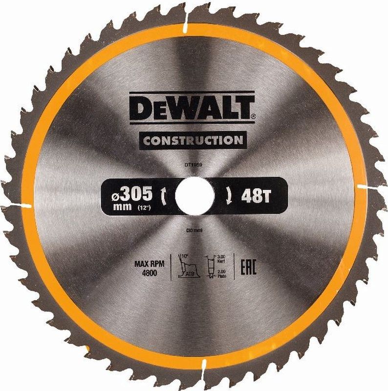 DeWALT - DT1959 - Zaagblad - 305 x 30 mm - 48 Tanden