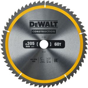 DeWALT Cirkelzaagblad voor Hout | Construction | Ø 305mm Asgat 30mm 60T - DT1960-QZ