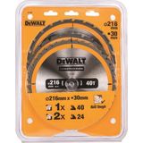 DeWALT DT1962 Cirkelzaagbladen Set - 216 mm - 24T/40T - Hout en Aluminium