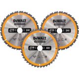 DeWALT DT1962 Cirkelzaagbladen Set - 216 mm - 24T/40T - Hout en Aluminium