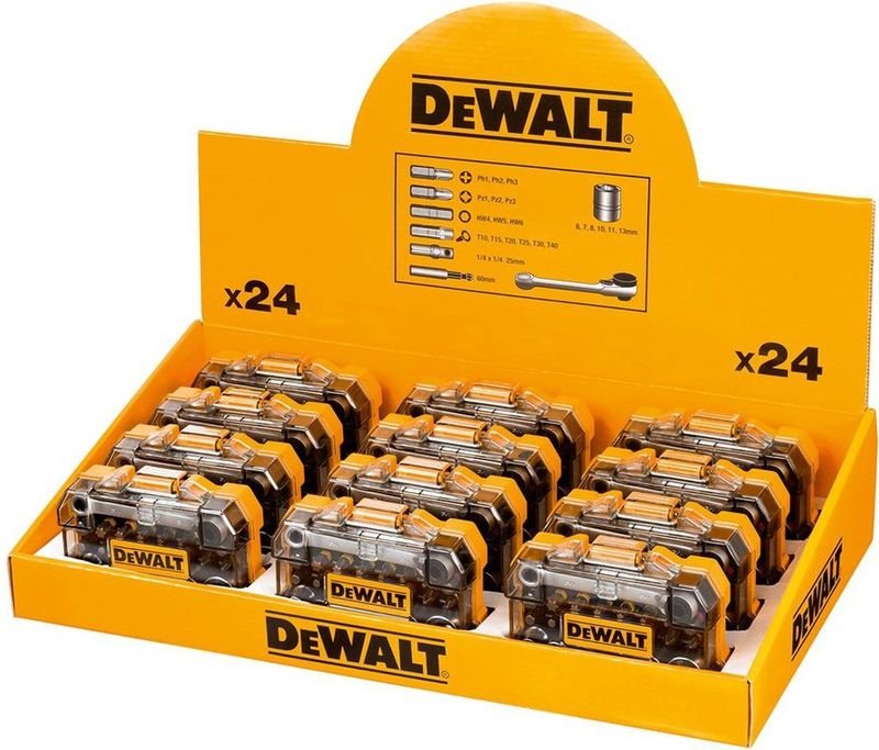 Dewalt - Toondisplay Schroevendraaierset - Zwart Geel - 12xDT71516M