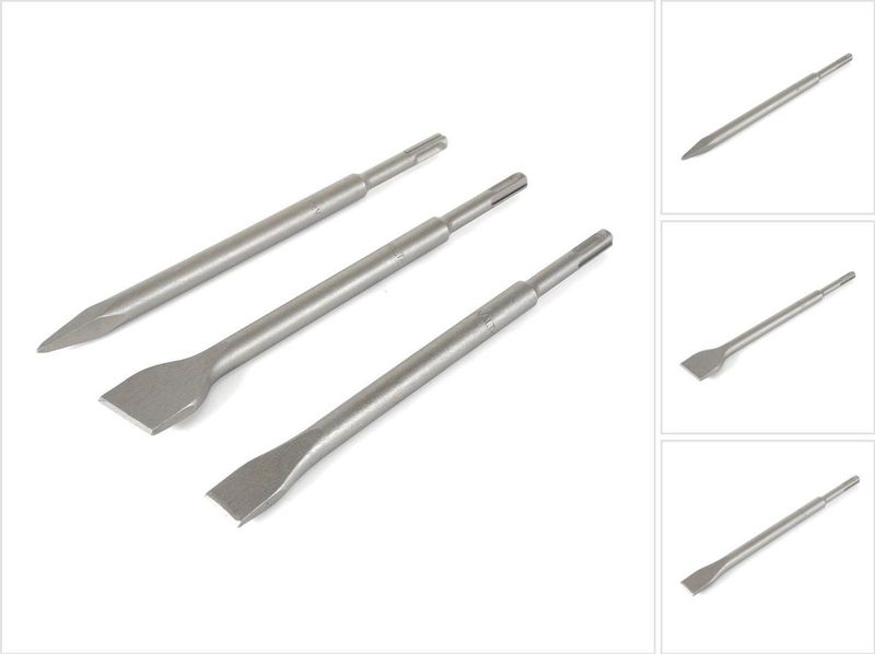 DeWALT DT60330 3-Delige Beitelset SDS Plus 250mm Gepunt, Plat 20 & 40mm