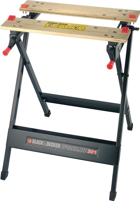 BLACK+DECKER Workmate WM301 Werkbank - Zwart - Opvouwbaar - 760 mm Hoog