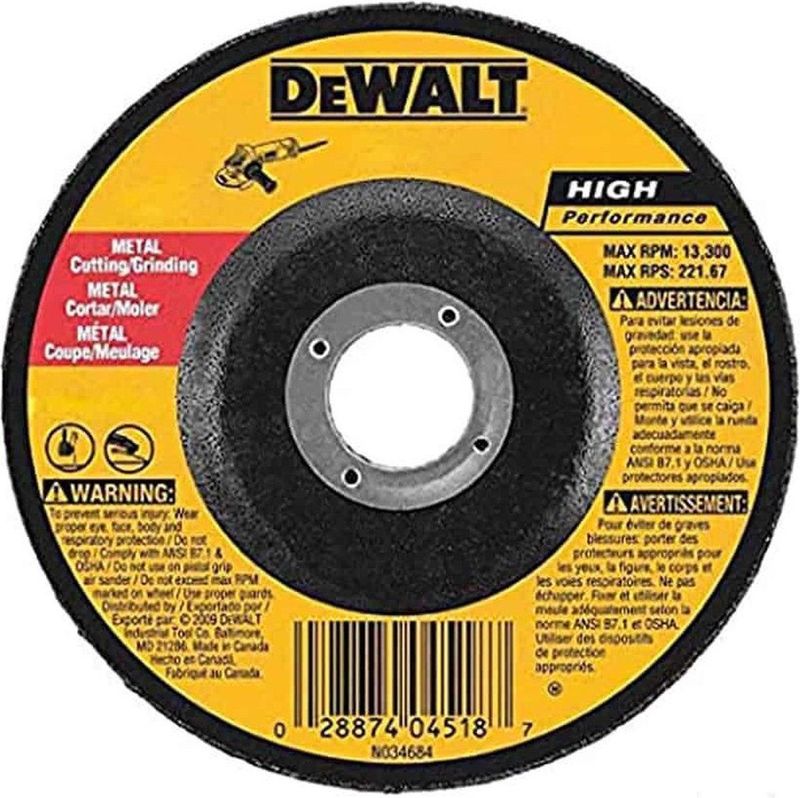 DeWALT - EXTREME - Slijpschijf - 125 x 6 x 22,23 mm - Metaal