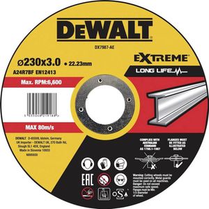 DEWALT DX7987-AE Doorslijpschijf - 230 mm - Metaal - RVS - IJzer
